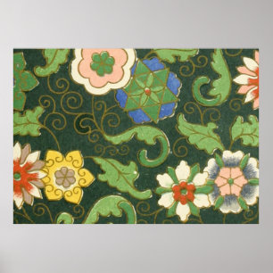 Póster Padrões Chineses - Vintage Patterne Cloisonne