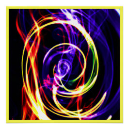 Póster Padrões coloridos e na moda Neon Art