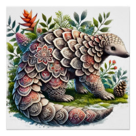 Póster Padrões da Natureza - Pangolim da Selva