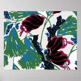 Poster Padrões de flores da vindima C
