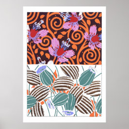 Poster Padrões de flores da vindima II