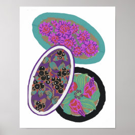 Poster Padrões de flores, elegante Art Nouveau Pequeno