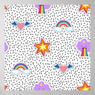 Poster Padrões de fundo sem soldadura com desenho de dese