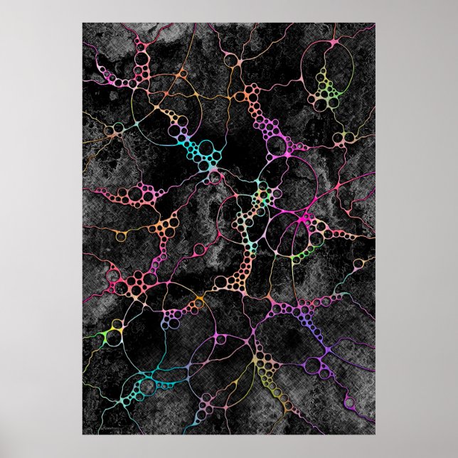 Poster Padrões De Mão E Digitalmente Pintados Artigo 44º (Frente)