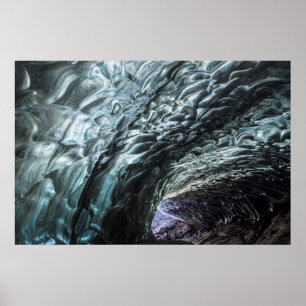 Poster Padrões De Parede De Ondas De Gelo