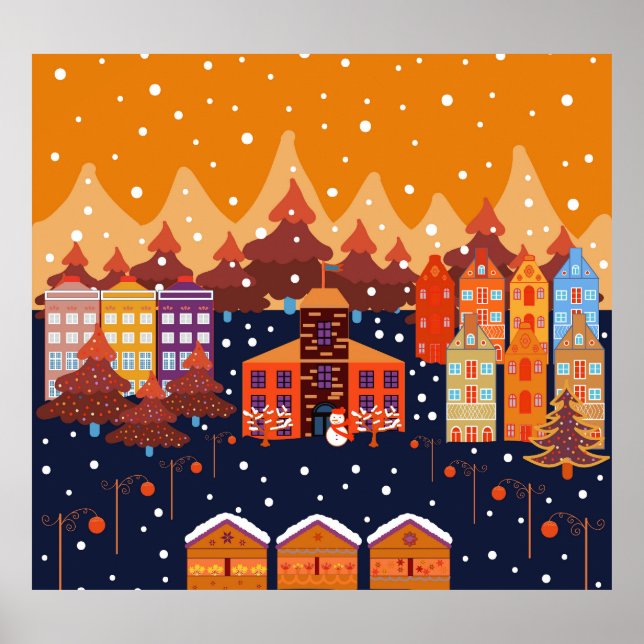 Poster Padrões Escandinavos para Árvores Caseiras Infanti (Frente)