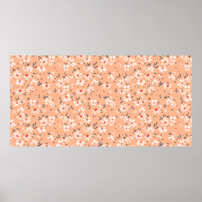 Poster Padrões florais bonitos na flor pequena. Ditsy pri (Frente)