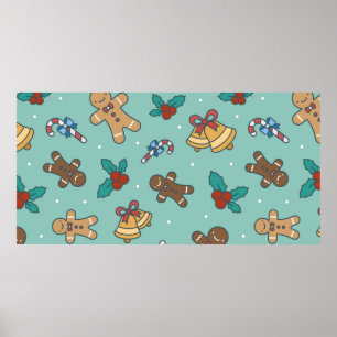 Poster Padrões sem costura de natal