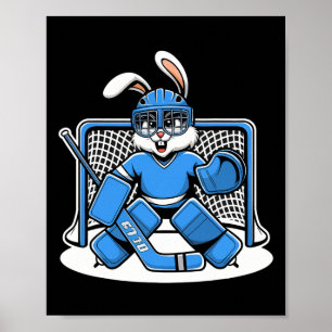 Poster Pads de Rede Azul de Goleiro de Hóquei Bunny Stick