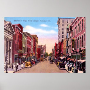 Póster Paducah Kentucky Broadway de terceiro 1930