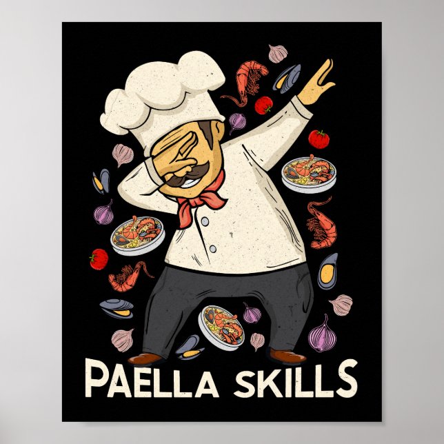 Poster Paella Lover Men Espanha Chef Espanhol Comida Pael (Frente)
