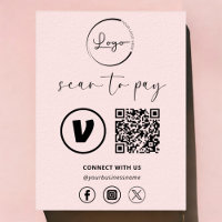 Pagamento de código QR cor-de-rosa - Digitalizar p