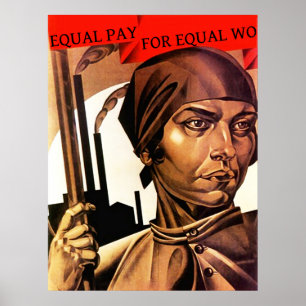 Póster Pagamento igual dos direitos das mulheres do ~ do
