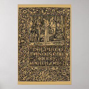 Póster Página 1896 da imprensa de William Morris