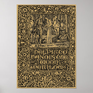Póster Página 1896 da imprensa de William Morris