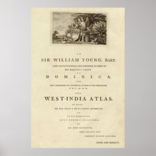 Póster Página da dedicação ao atlas ocidental de India