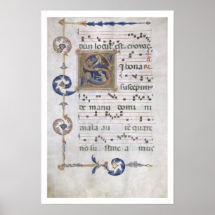 Poster Página da Senhora 564 f.13v com "S inicial