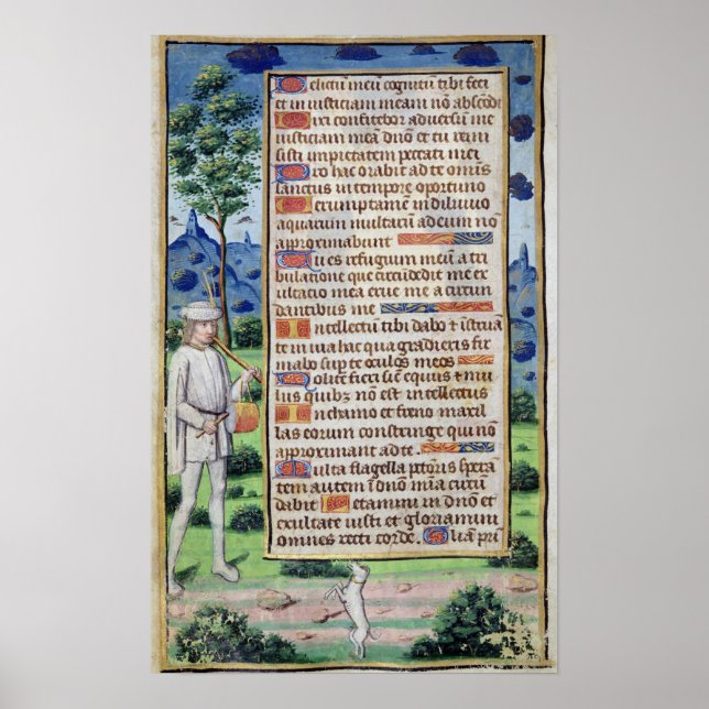 Póster Página de texto com detalhes de borda de um (Frente)