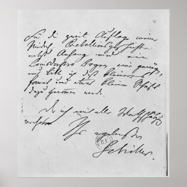 Póster Página de texto com sua assinatura (Frente)