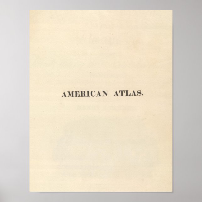 Póster Página de Título Atlas Americano (Frente)