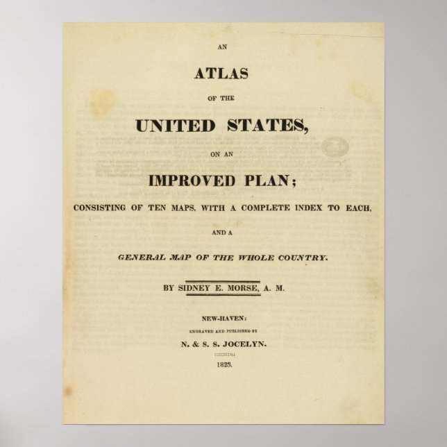 Poster Página de Título Atlas dos Estados Unidos (Frente)
