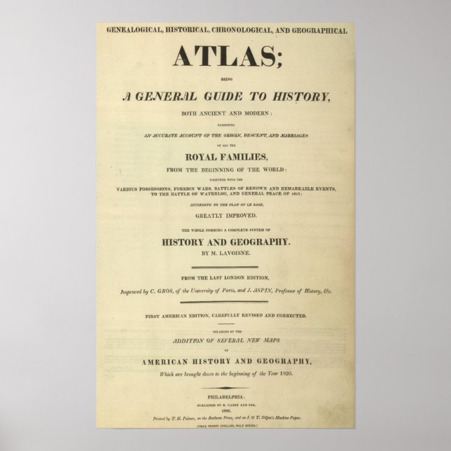 Póster Página de Título Completa Genealógica, Histórica (Frente)