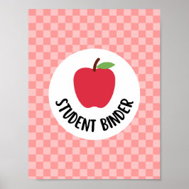 Poster página de título de fichário de estudante para pro