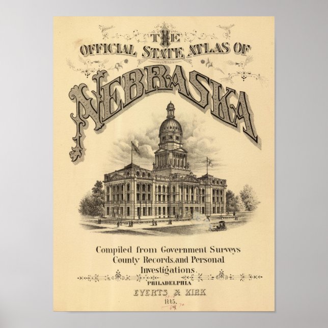 Póster Página de Título do Atlas em Nebraska (Frente)