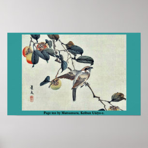 Póster Página dez de Matsumura, Keibun Ukiyo-e.
