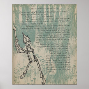 Poster Página do livro da história do vintage de Tinman