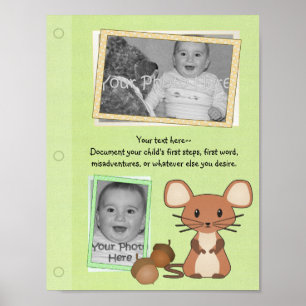 Poster Página do Livro de Bebidas do Rato Woodland