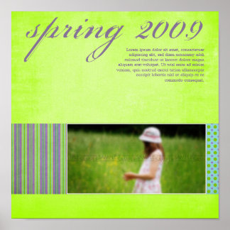 Poster Página do Scrapbook "Springtime"