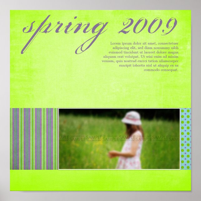 Poster Página do Scrapbook "Springtime" (Frente)