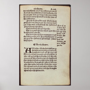 Poster Página do texto do antigo testamento