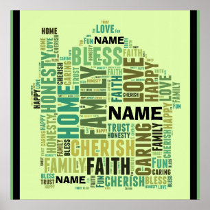 Póster Página inicial da família Personalizar Adicionar n