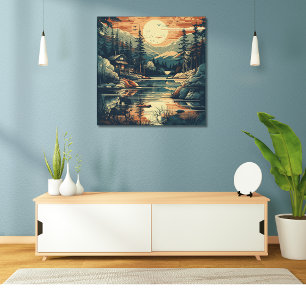 Poster Página inicial da retro-arte escandinava