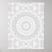 Página para Colorir Mandala da Flecha Tribal Arte 
