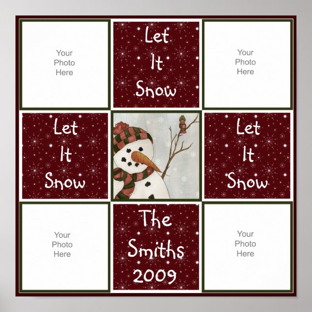 Póster Página Snowman Quilt Scrapbook (Frente)