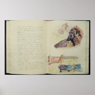 Póster Páginas de Paul Gauguin   de "Noa Noa", 1893-94