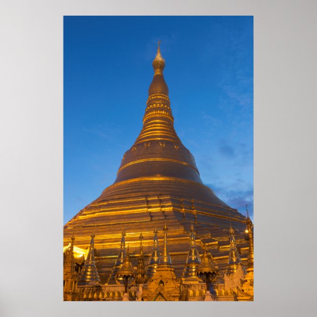 Póster Pagode Estupa Dourada (Frente)