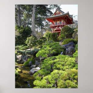Póster Pagode japonês do jardim de chá - San Francisco
