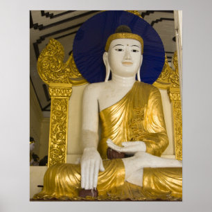 Póster Pagode Shwedagon (Paya), grande local de templo qu