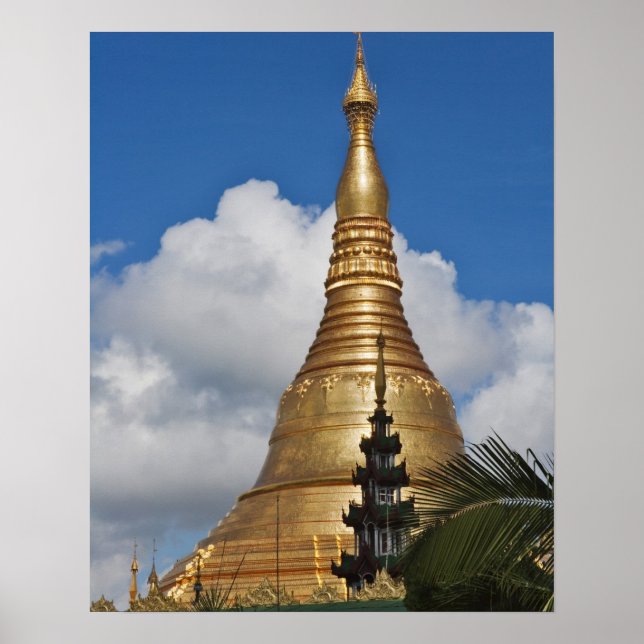 Póster Pagode Shwedagon, Yangon, Myanmar (Frente)