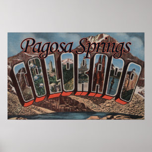 Póster Pagosa Springs, Colorado - grandes cenas da letra