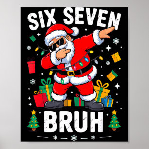 Poster Pai 67 Seis Sete Papai Noel Dabbing Natal