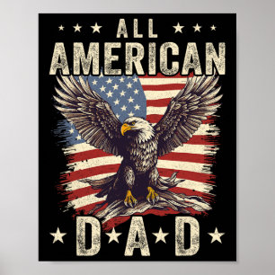 Poster Pai Americano Águia 4 De Julho De Homens Dias de o