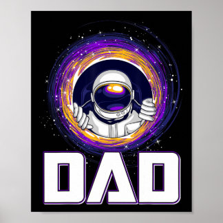 Poster Pai Astronauta Engraçado Espaço Exterior Galáxia A
