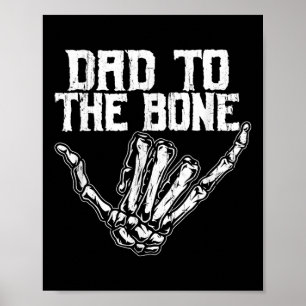 Poster Pai Até Os Ossos, Dia Dos Pais, Pai Esqueleto Engr