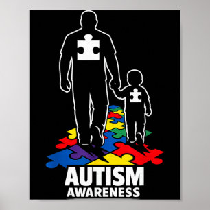 Poster Pai Autista Caminhando Juntos Puzzle