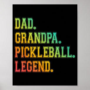 Poster Pai avô lenda do pickleball jogador divertido pick